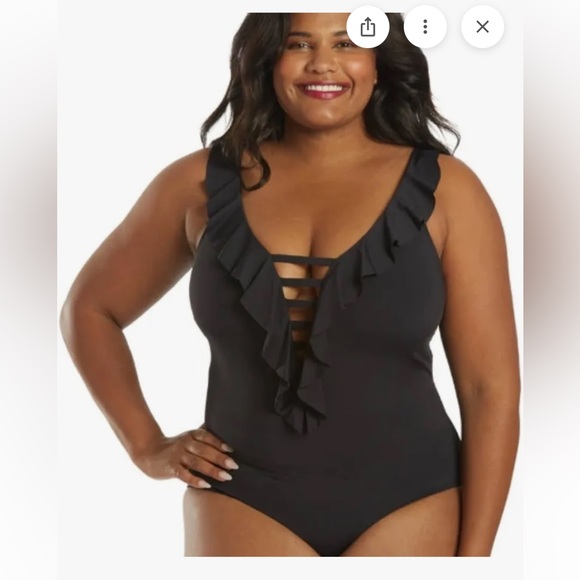NWT—-Bleu Rod Beattie Black Swimsuit - Picture 1 of 8